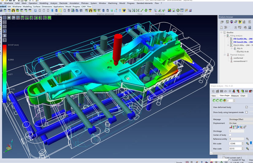 3D CAD software including VISI - Design, Work NC - CNC Programming, Pro-E, Mechanical Desktop, 6 seats of VISI5, Seats of Pro-Engineering, and Virtual Gibbs